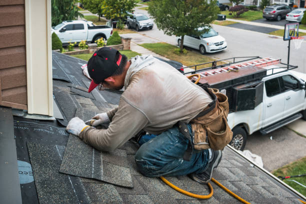 Professional Roof Replacement technician working in Pottersdale, PA